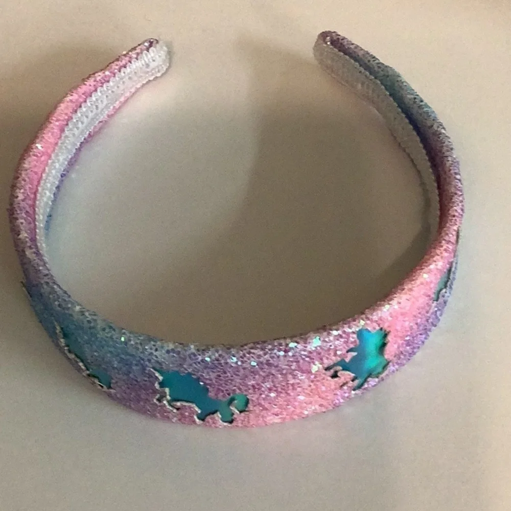 Claire’s Shimmery Unicorn Headband & Press On Nails New In Box